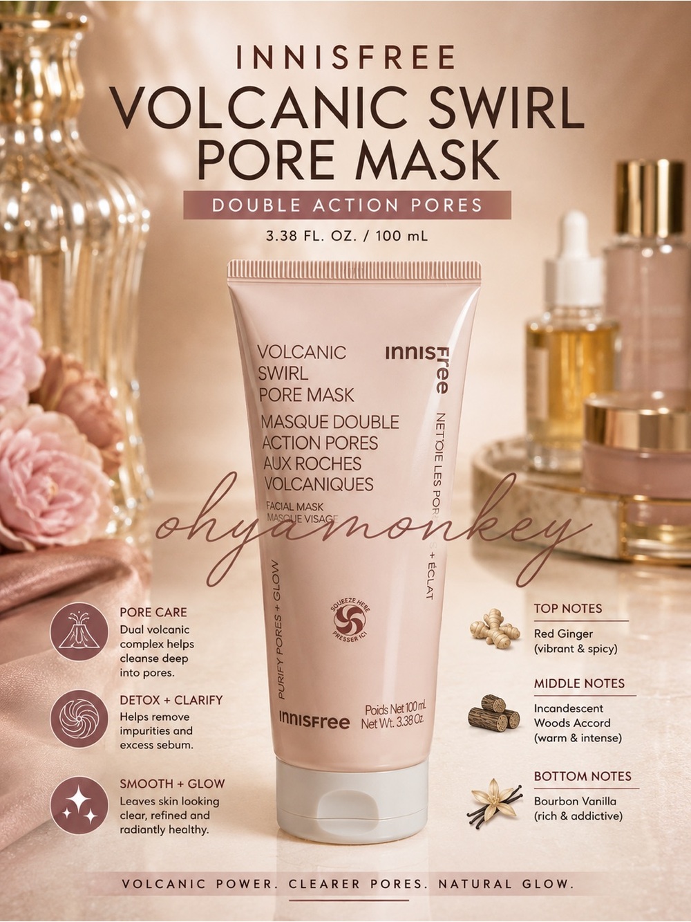 Innisfree Volcanic Swirl Pore Mask $24 EXP 12/2026